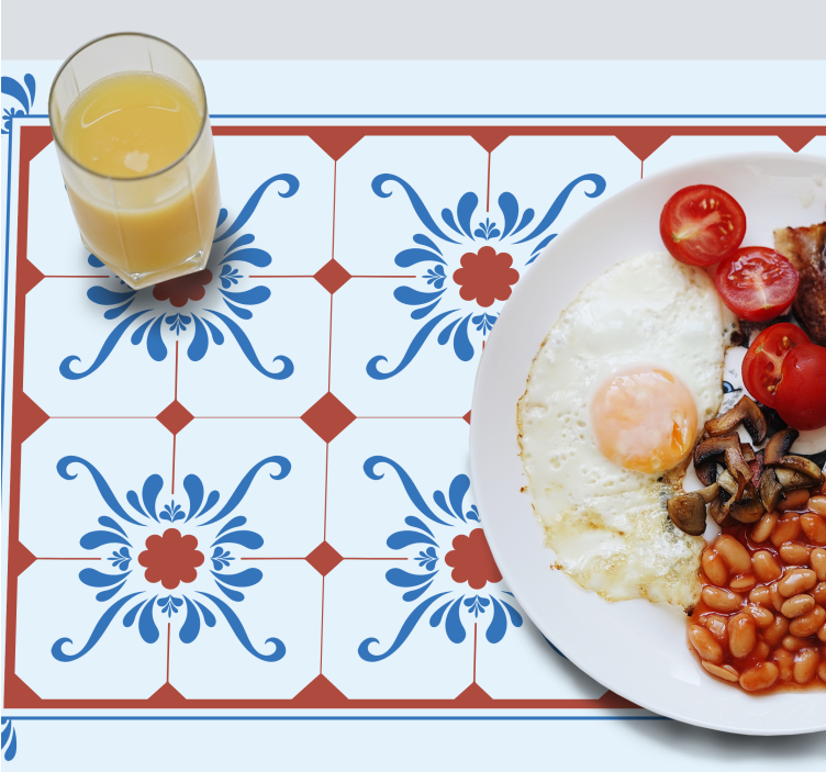 Mantel individual patrón floral vintage - TenVinilo