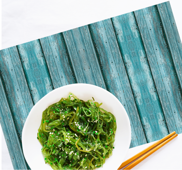 Mantel individual patrón fondo de tablones de madera - TenVinilo