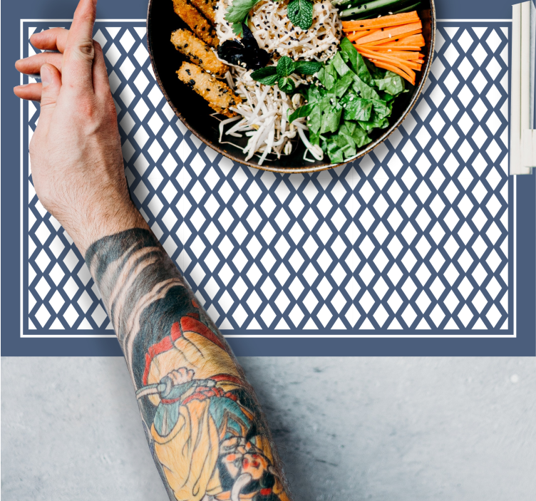 Mantel individual patrón geométrico - TenVinilo