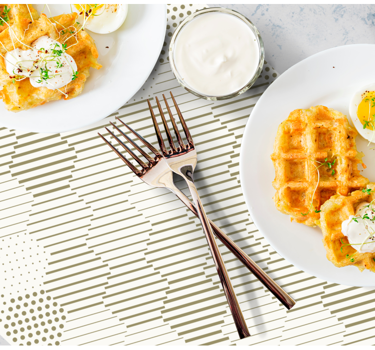 Mantel individual patrón geométrico elegante - TenVinilo