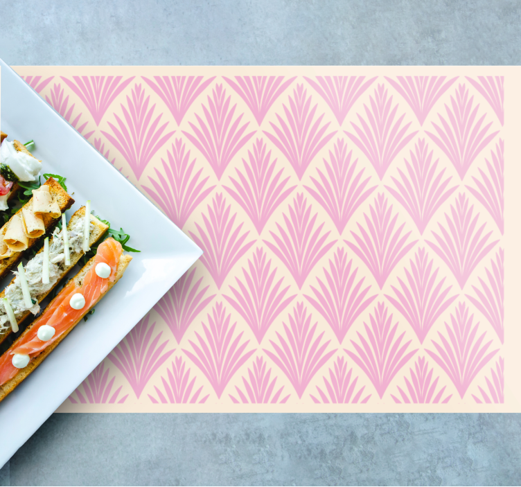 Mantel individual patrón hoja texturizada - TenVinilo