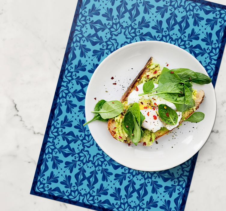 Mantel individual patrón idea botánica elegante - TenVinilo