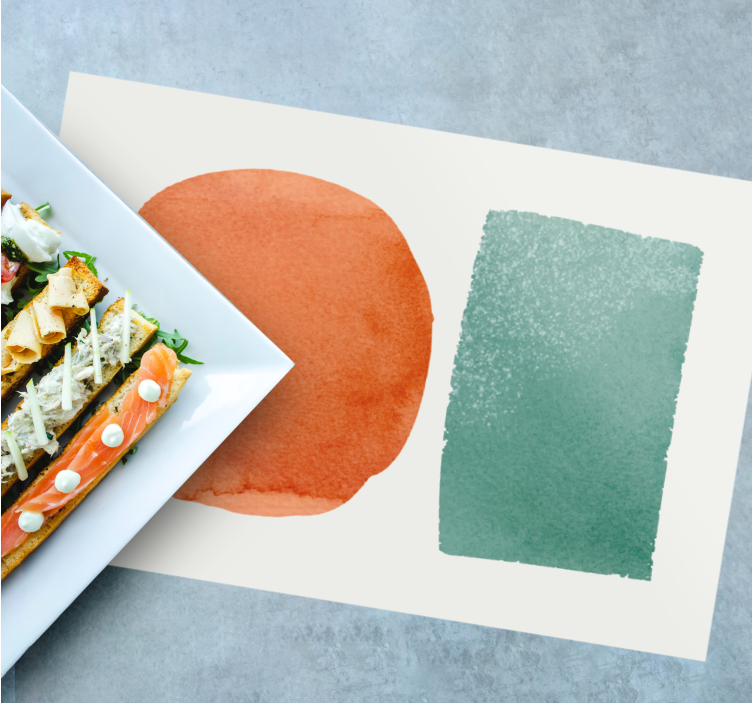 Mantel individual patrón manchas abstractas - TenVinilo