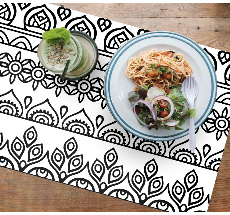 Mantel individual patrón motivo botánico - TenVinilo