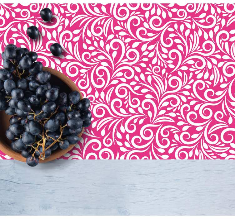 Mantel individual patrón remolino floral - TenVinilo