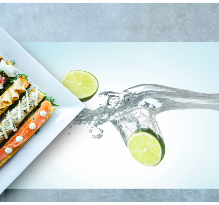 Mantel individual patrón salpicaduras de limones - TenVinilo