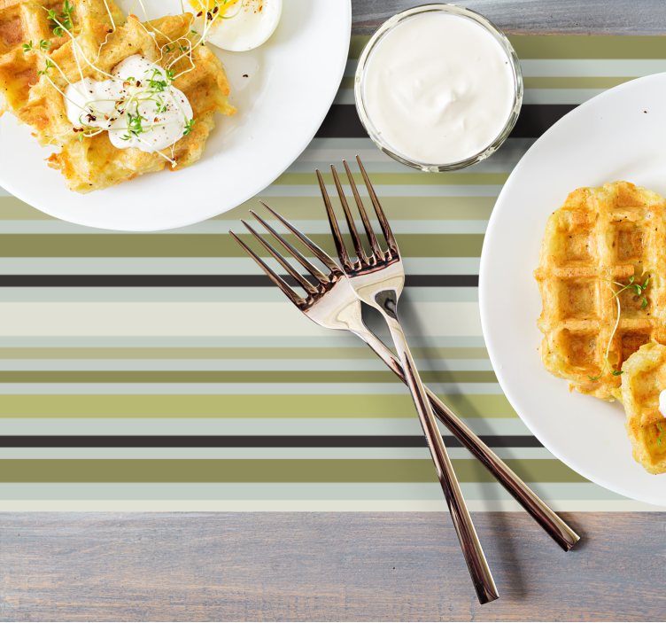 Mantel individual patrón superficie a rayas - TenVinilo