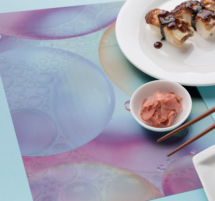 Mantel individual patrón superficie colorida burbujeante - TenVinilo