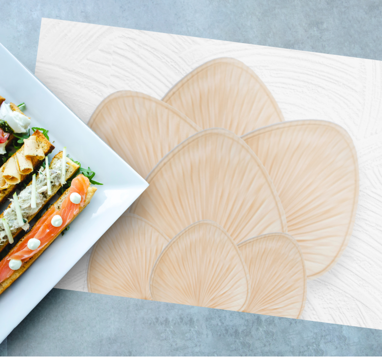 Mantel individual patrón superficie con hojas - TenVinilo