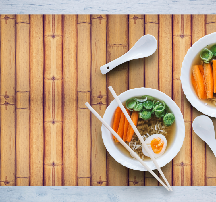 Mantel individual patrón superficie de bambú - TenVinilo