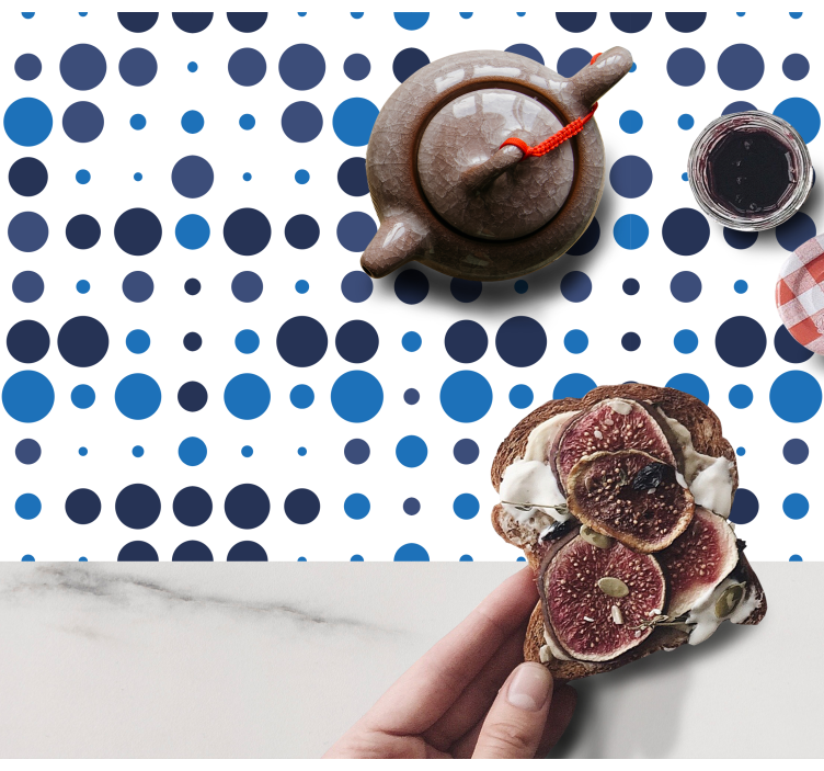 Mantel individual patrón superficie de círculos - TenVinilo