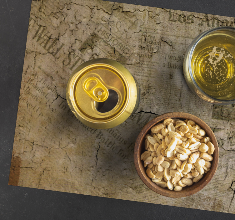 Mantel individual patrón superficie de papel agrietado - TenVinilo