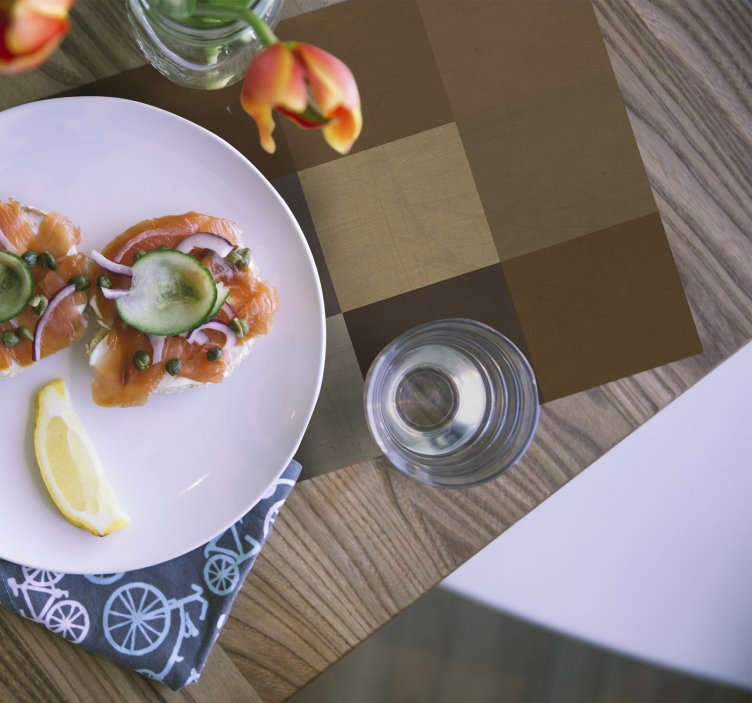 Mantel individual patrón superficie de patchwork - TenVinilo