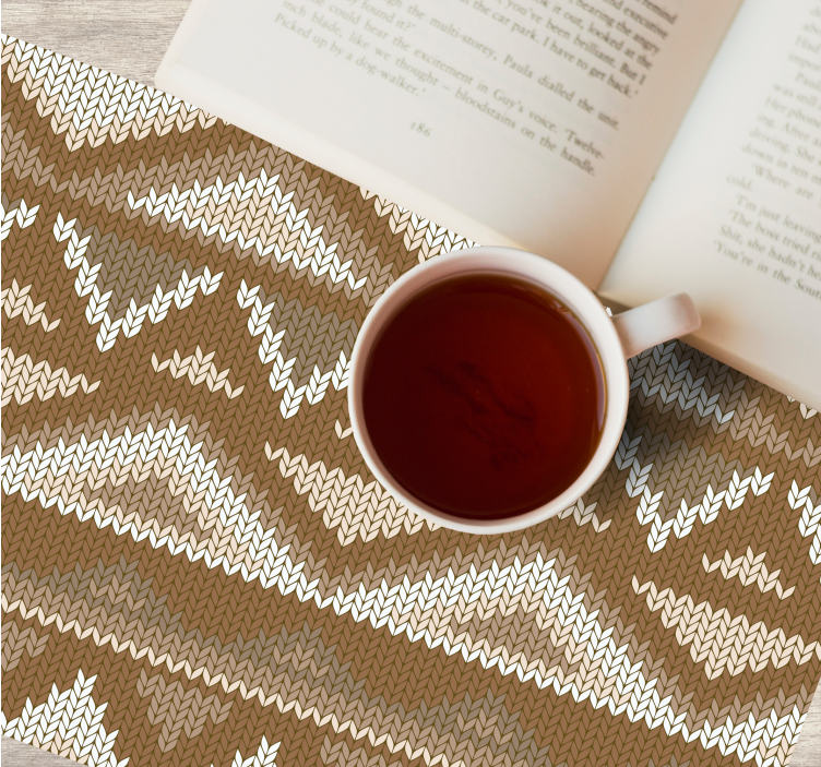 Mantel individual patrón superficie de punto - TenVinilo