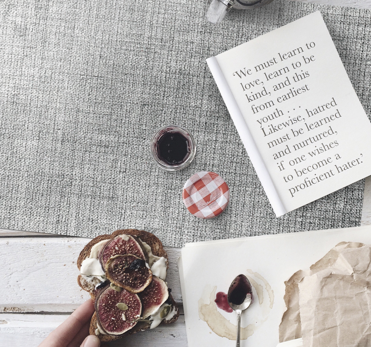 Mantel individual patrón superficie gris texturizada - TenVinilo