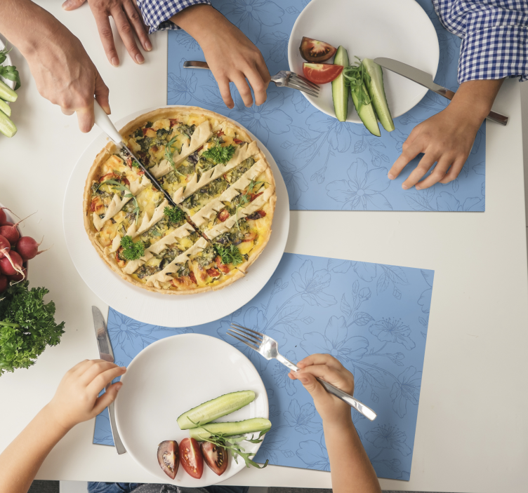 Mantel individual patrón superficie inspirada en botánica - TenVinilo