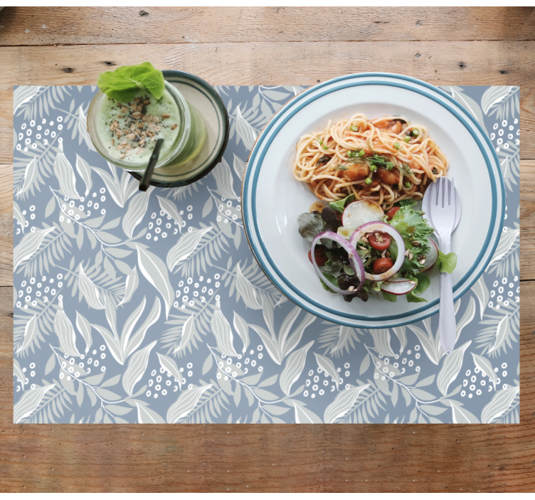 Mantel individual patrón superficie inspirada en flores - TenVinilo