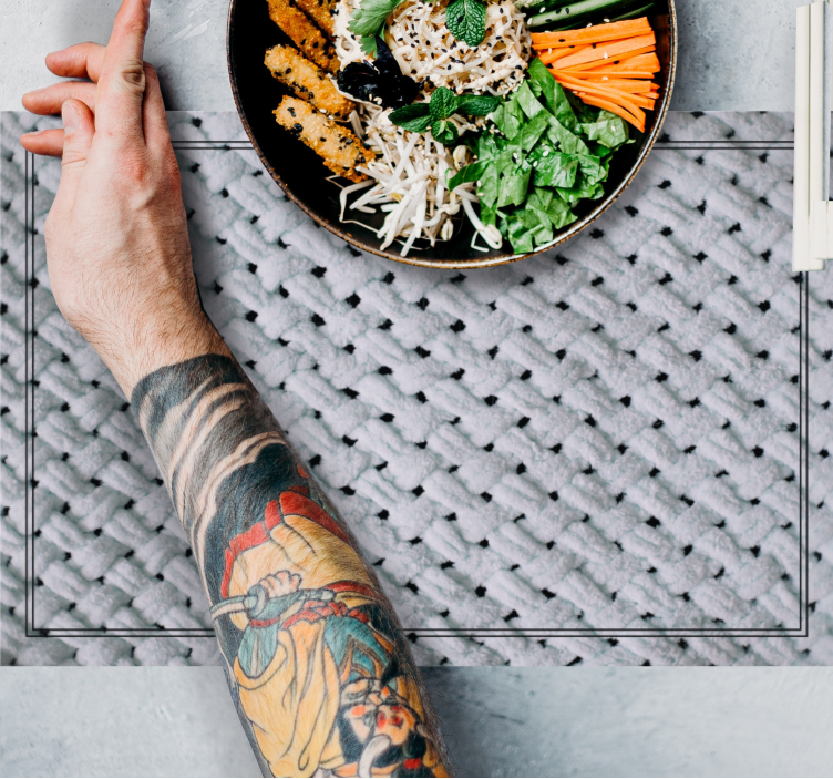 Mantel individual patrón superficie tejida - TenVinilo