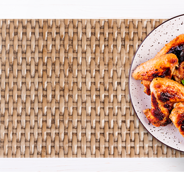 Mantel individual patrón superficie texturada tejida - TenVinilo