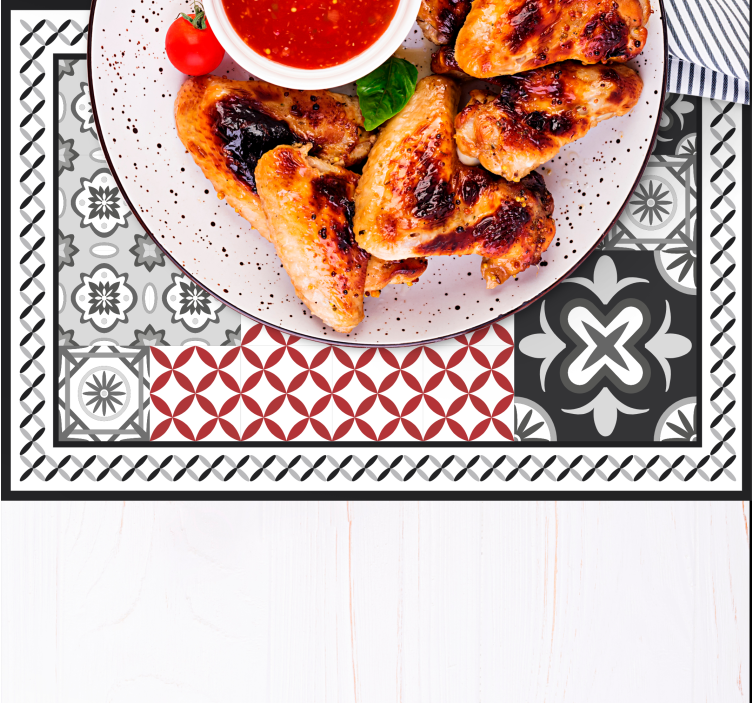 Mantel individual patrón superficie texturizada sofisticada - TenVinilo