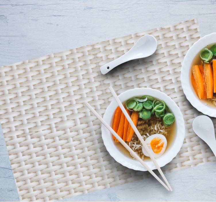 Mantel individual patrón superficie texturizada tejida - TenVinilo