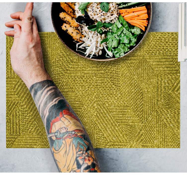 Mantel individual patrón superficie verde texturizada - TenVinilo