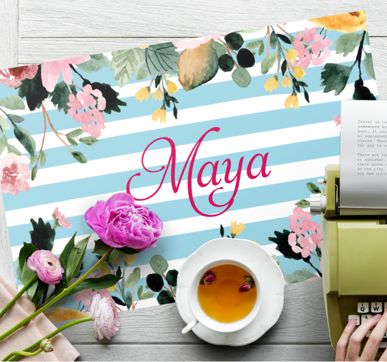 Mantel individual personalizable con nombre personalizado - TenVinilo