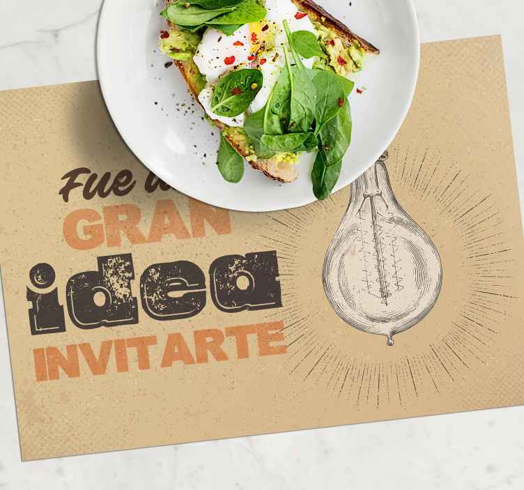 Manteles individuales frase para invitados - TenVinilo