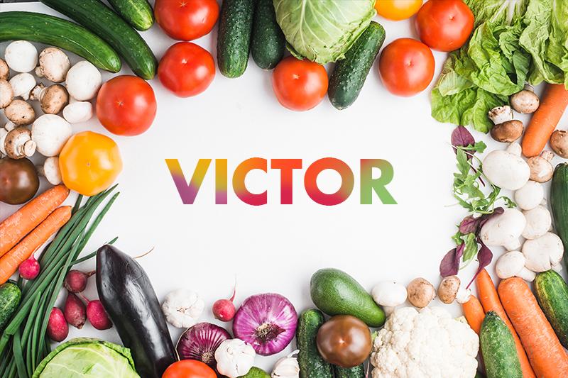 Mantel individual con nombre surtido de frutas - TenVinilo