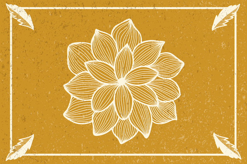 Mantel individual original motivo botánico elegante - TenVinilo