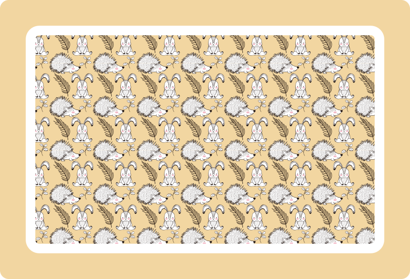 Mantel individual infantil personajes de dibujos adorables - TenVinilo