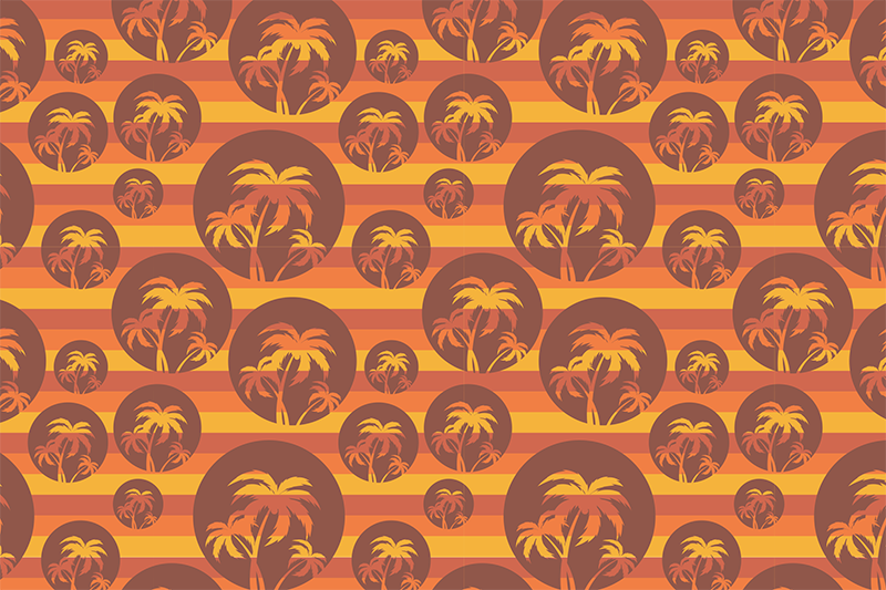 Mantel individual original patrones de palmas tropicales - TenVinilo