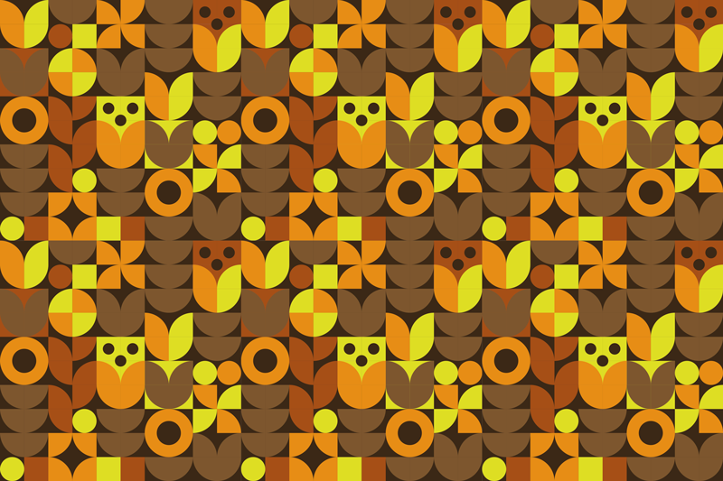 Mantel individual original patrón geométrico colorido - TenVinilo