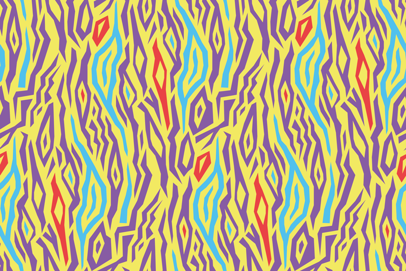 Mantel individual patrón abstracto colorido - TenVinilo