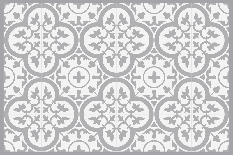 Mantel individual moderno patrón de azulejos sofisticado - TenVinilo