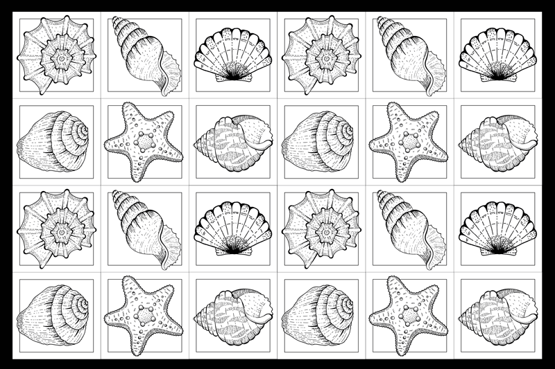 Mantel individual original motivo de conchas - TenVinilo