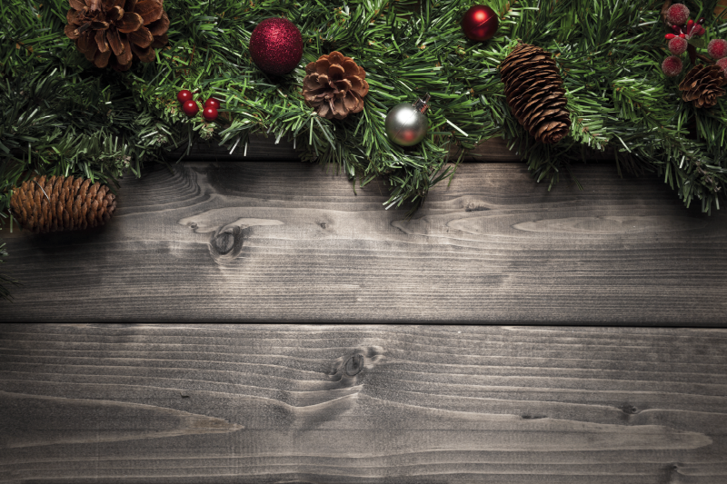 Mantel individual navideño arreglo de piñas festivas - TenVinilo