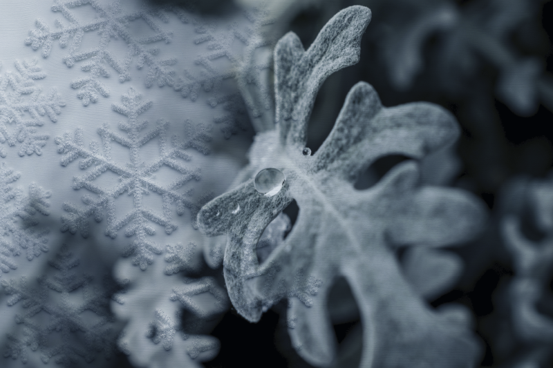 Mantel individual patrón copos de nieve elegantes - TenVinilo