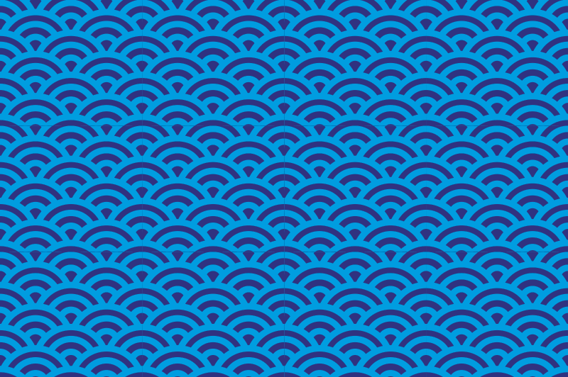 Mantel individual patrón elemento de onda curvada - TenVinilo