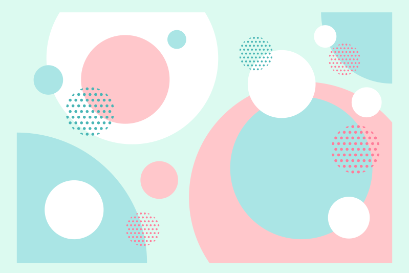 Mantel individual moderno bloques de color geométricos - TenVinilo