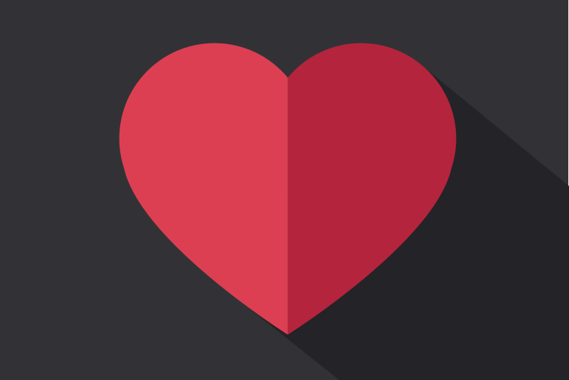 Mantel individual original con acento en forma de corazón - TenVinilo