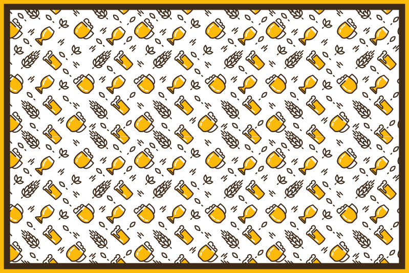 Mantel individual original iconos de cerveza artesanal - TenVinilo