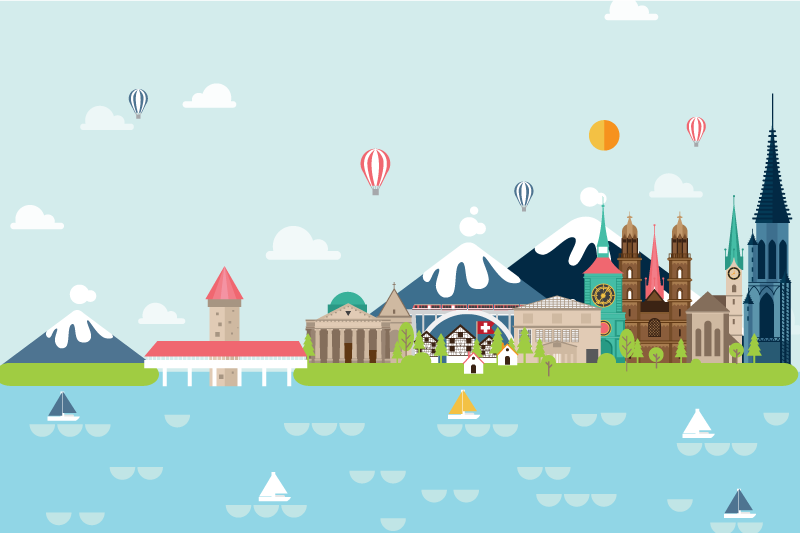 Mantel individual original escena colorida de ciudad - TenVinilo