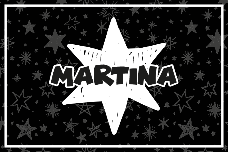 Manteles individuales con nombre Estrella personalizada - TenVinilo