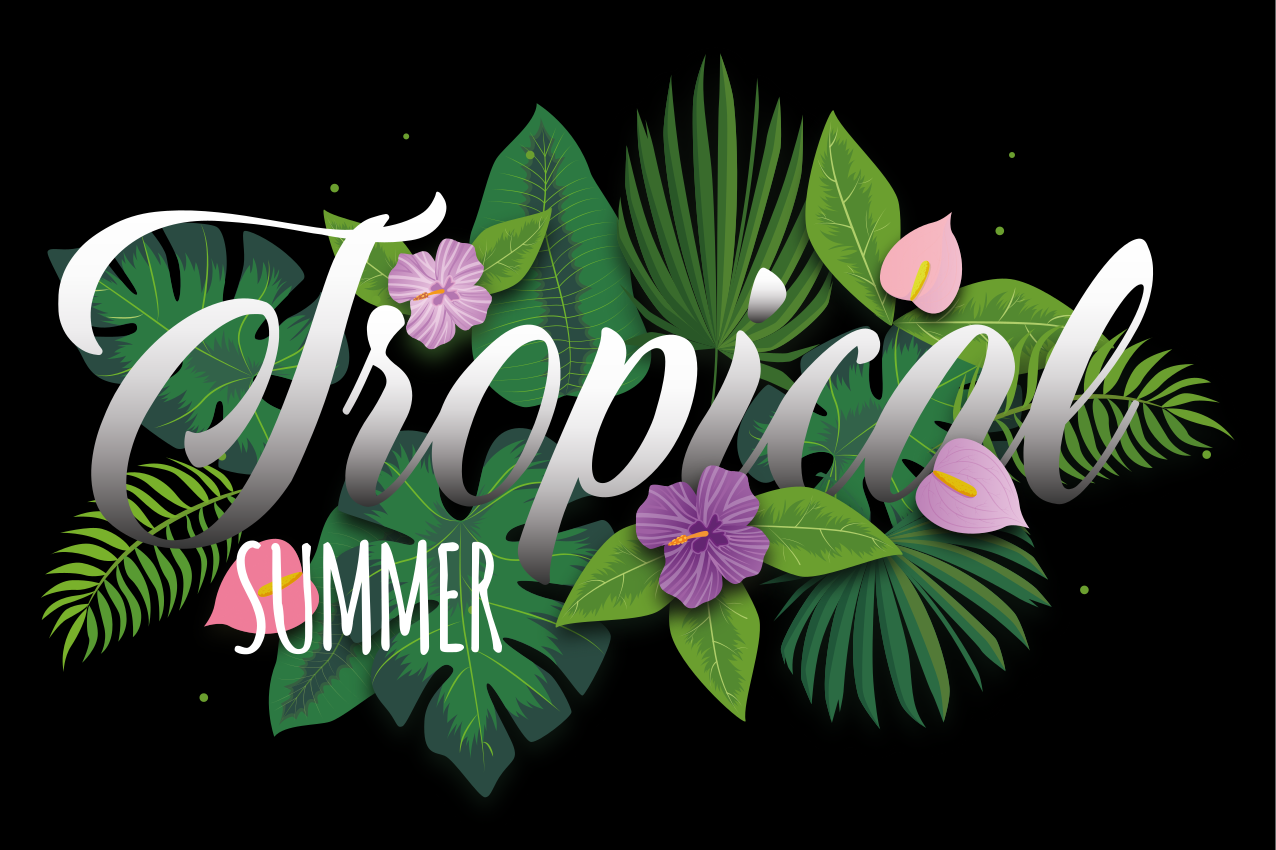 Mantel individual original ambiente tropical verano - TenVinilo