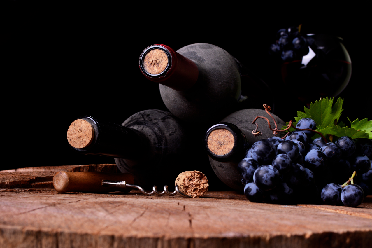 Mantel individual original uvas y botellas de vino - TenVinilo