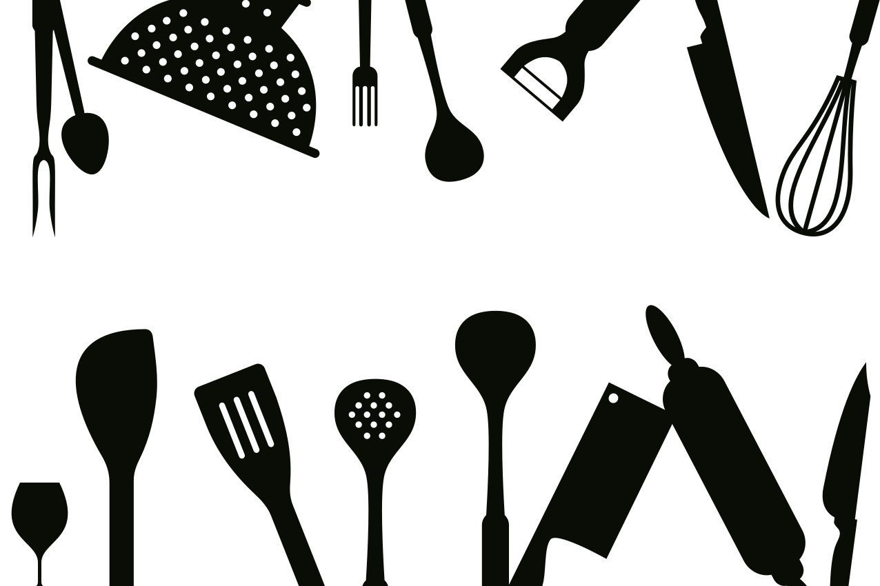 Mantel individual original colección de utensilios de cocina - TenVinilo