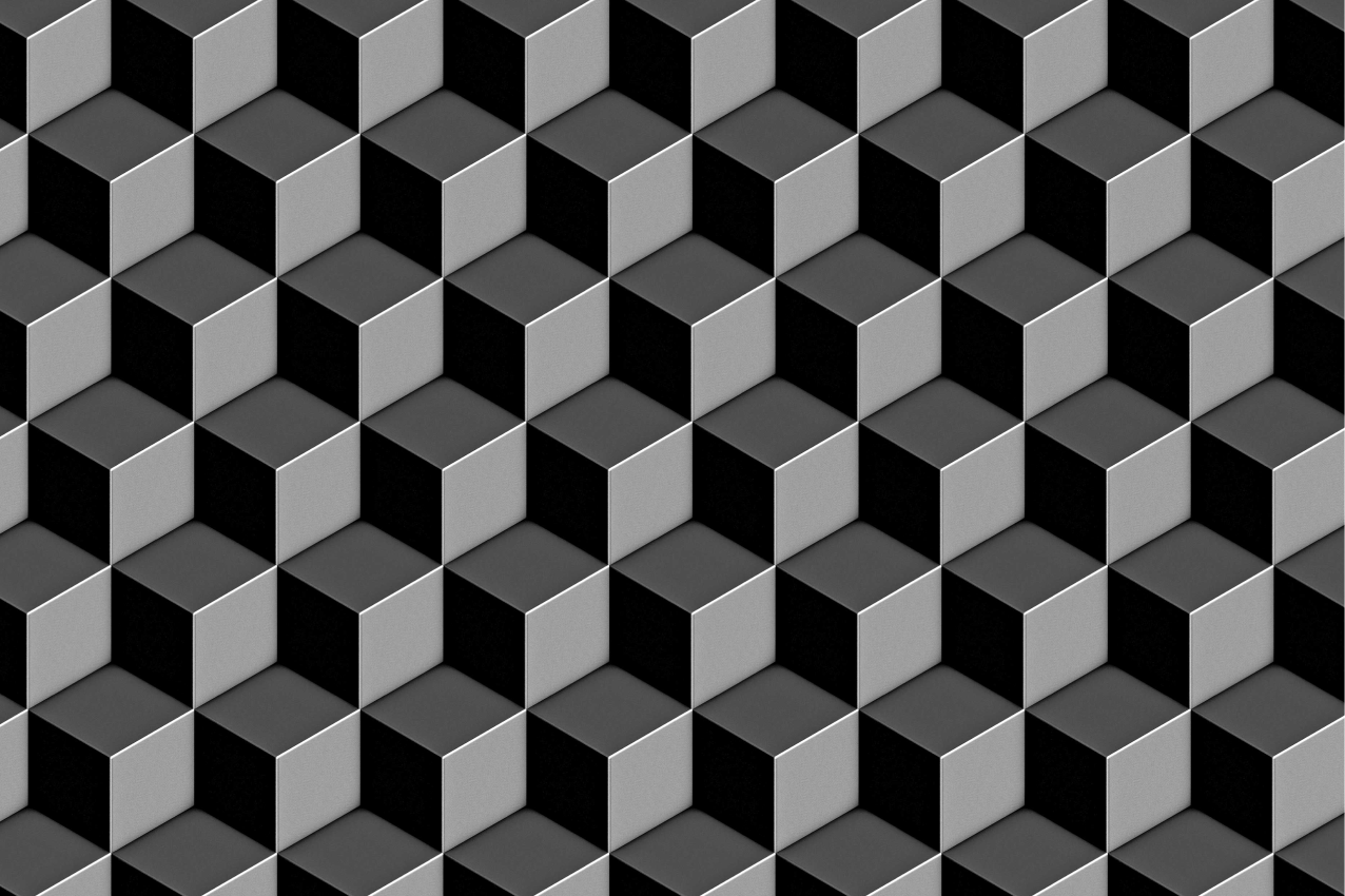 Mantel individual patrón cubos geométricos - TenVinilo