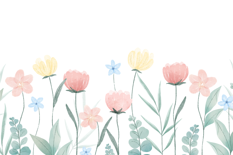 Mantel individual original arreglo floral colorido - TenVinilo