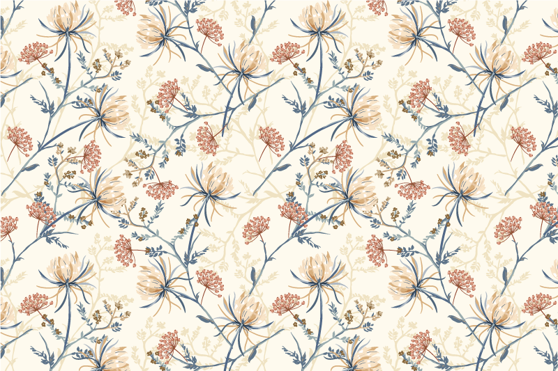 Mantel individual original motivo floral - TenVinilo